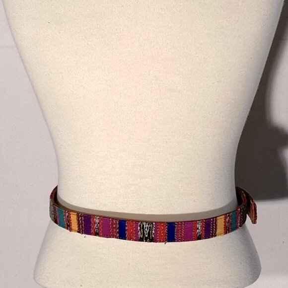 Vintage 90s Belt Striped Southwest Print - Picture 3 of 7